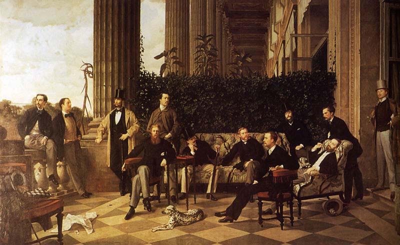 James Tissot Le Balcon du Cercle de la rue Royale oil painting image